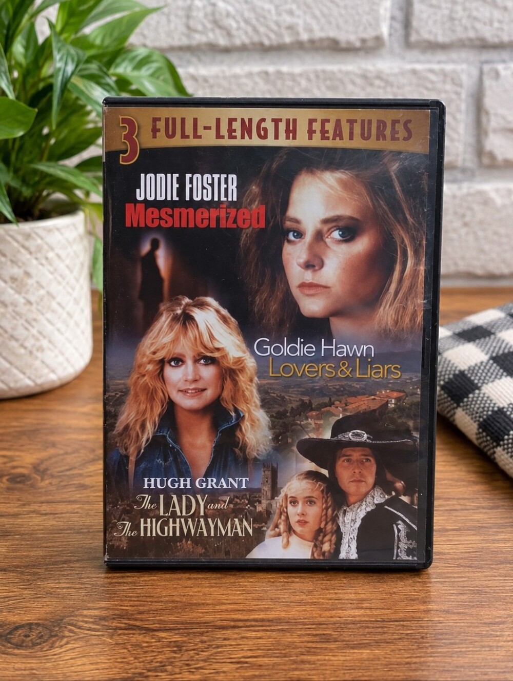 Three full length features Joey Foster, Goldie Hawn, Hugh Grant
